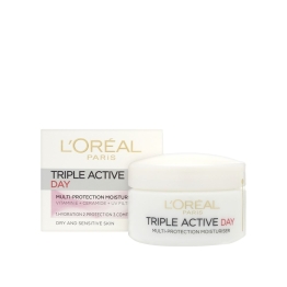 L'Oréal Revitalift Triple Action Ξηρές-Ευαίσθητες επιδερμίδες Κρέμα Ημέρας 50ml Τύπος Δέρματος : ξηρό-ευαίσθητο